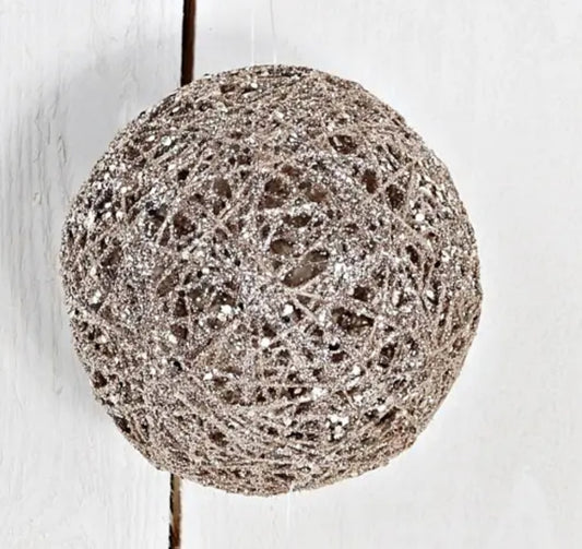 Glitter Rattan Wire Ball