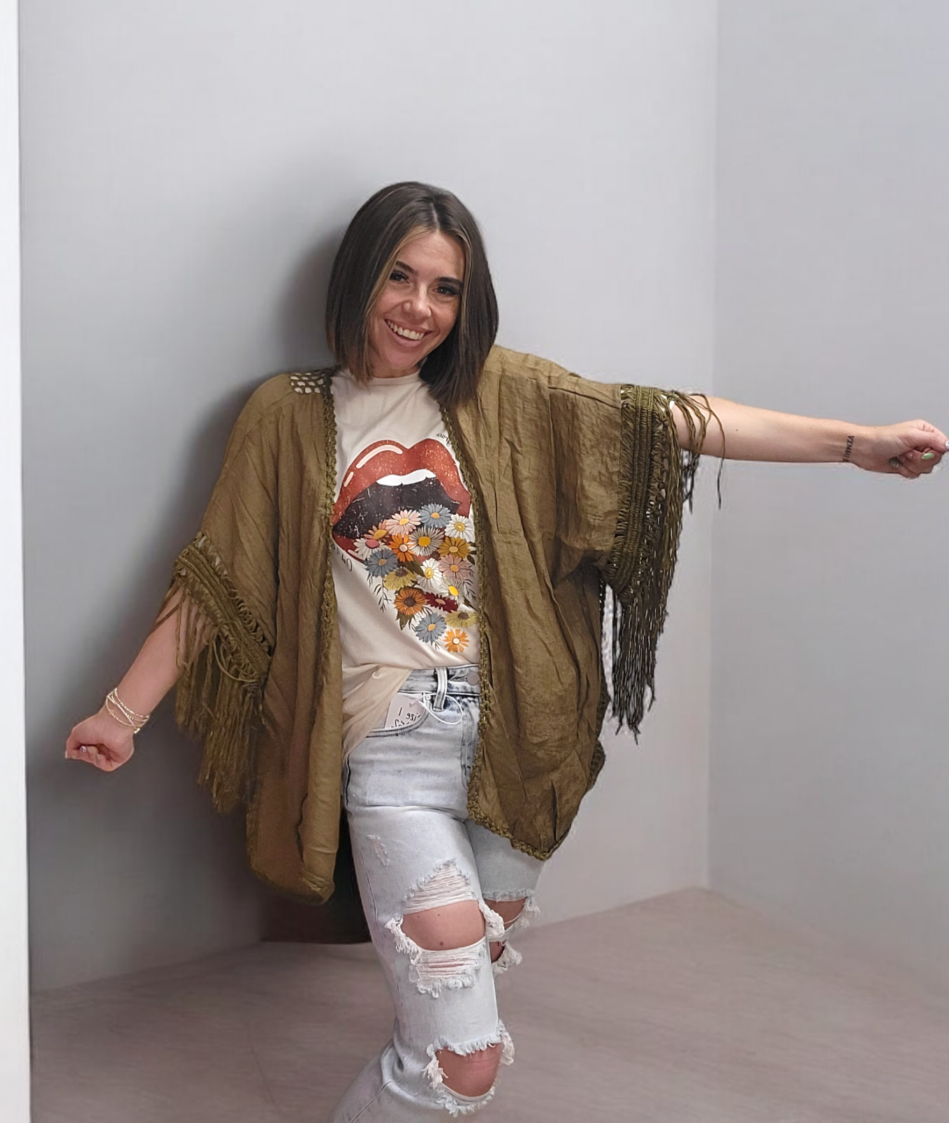 Boho Fringe Kimono