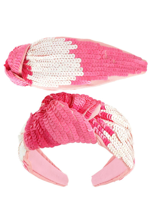 Pink Sequin Headband