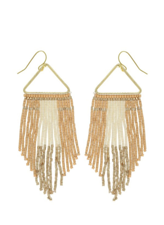 Neutral Fringe Earrings