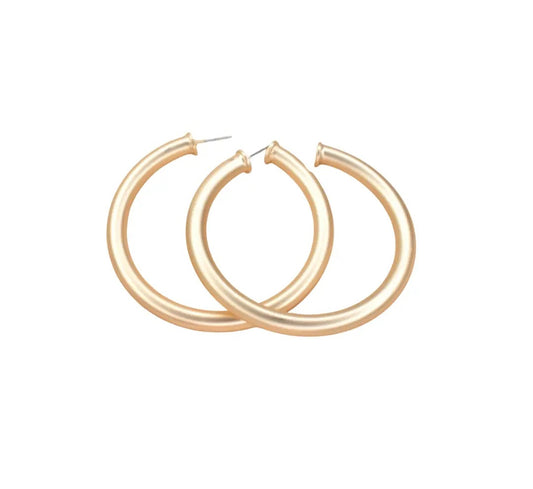 Large Matte Gold Hoop