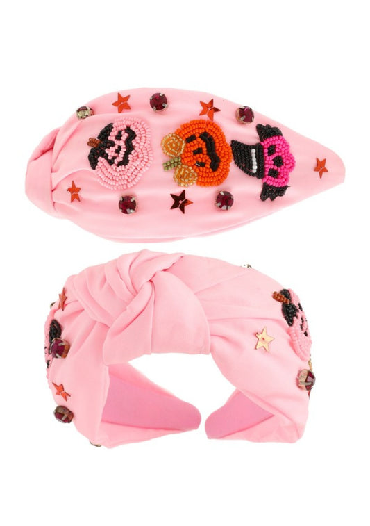 Pretty Pink Pumpkin Headband