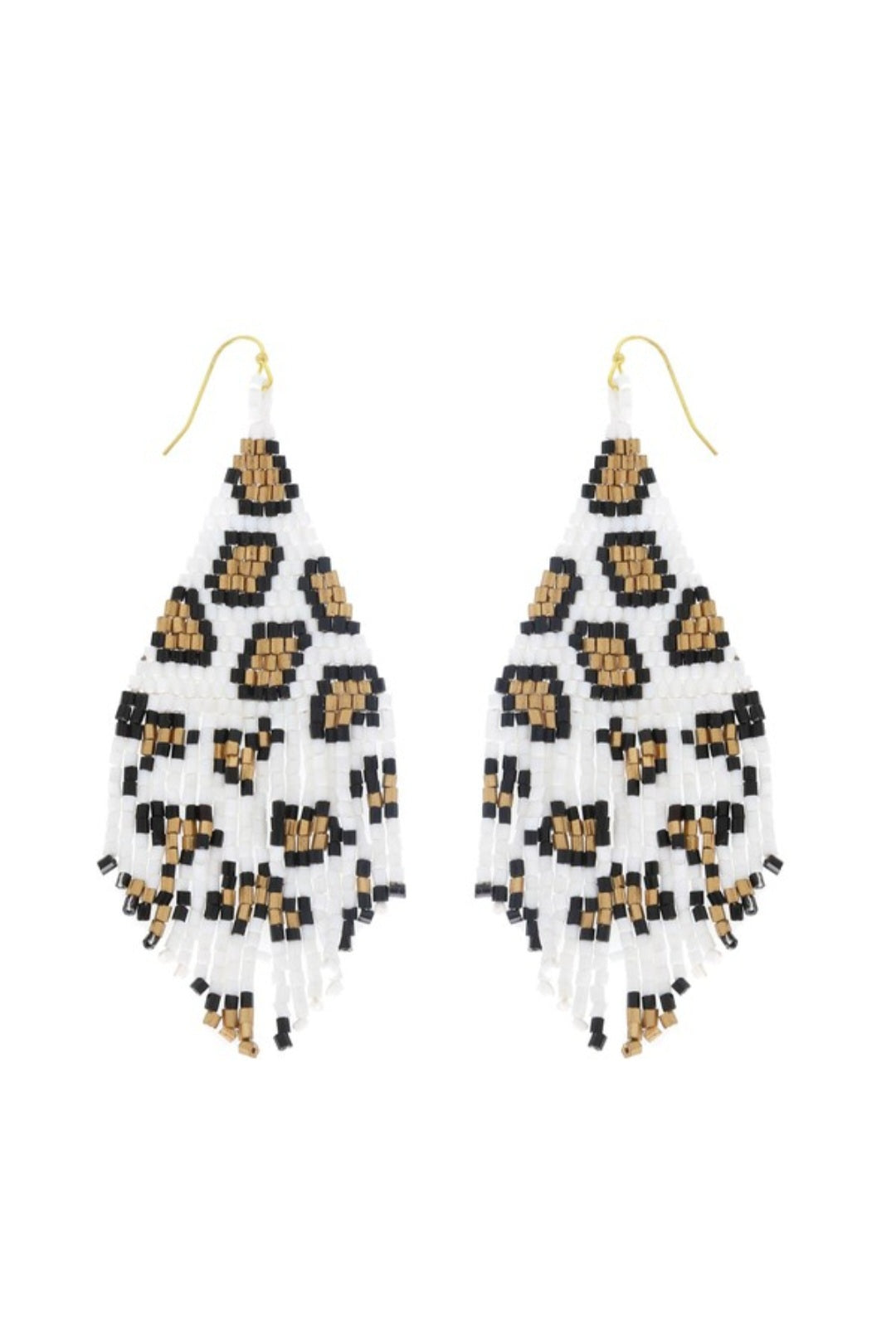 Beaded Leopard Earrings