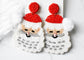 Red Santa Hat Beaded Earrings